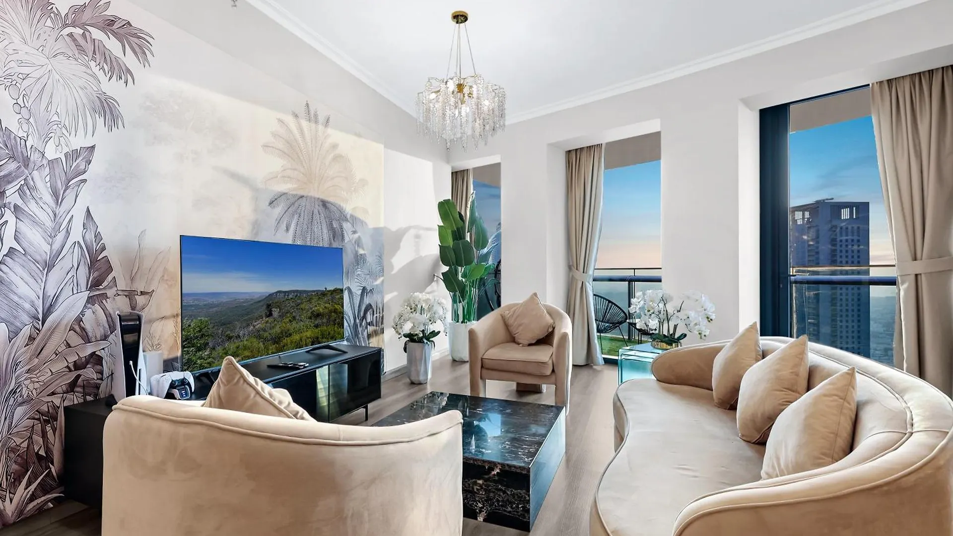 First Class Dubai 2Br Apartment Amazing Skyline And Sea Views From Balcony